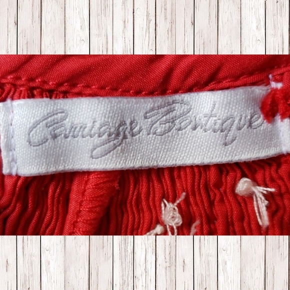 Festive Hand Smocked Holiday Bishop Dress - Picture 4 of 4